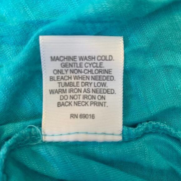 Relativity Women's Size Small Blouse Blue Sleeveless Fit and Flare Flowy Cotton - Picture 4 of 5